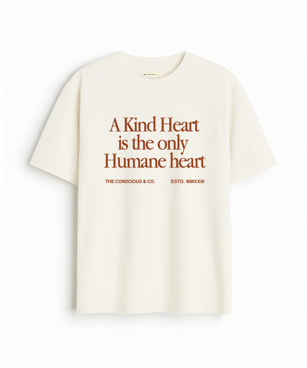 KIND HEART PRINTED T-SHIRT - WHITE