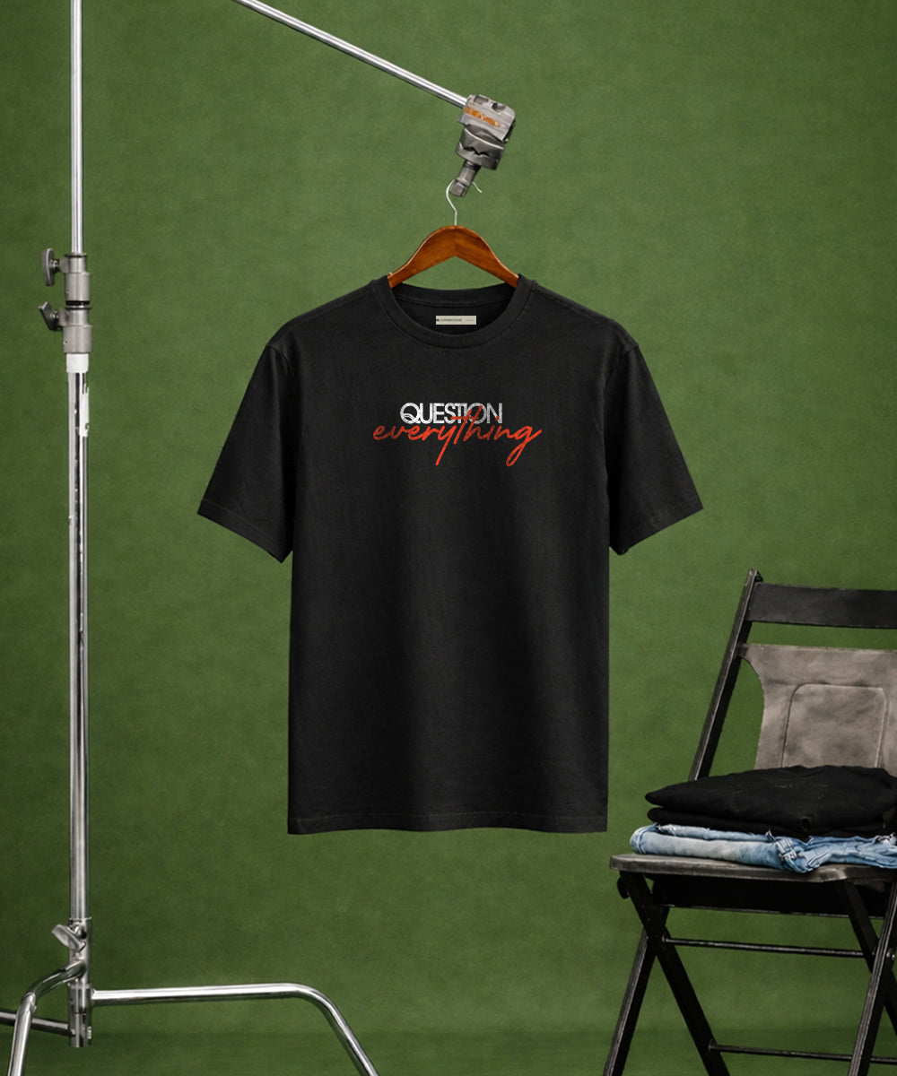 QUESTION RELAXED FIT PRINTED T-SHIRT
